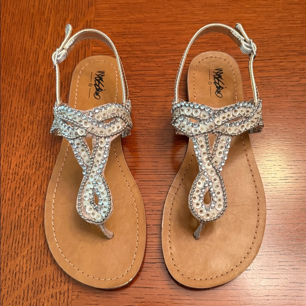 Mossimo Raegan Beaded T-Strap Sandals